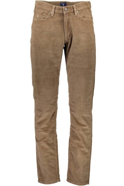 Gant - Chic Brown Cotton Tube Leg Trousers