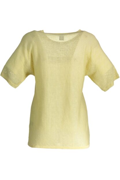 Gant - Chic Yellow Linen Short Sleeve Sweater