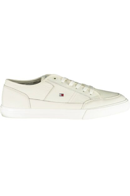 Tommy Hilfiger - Sleek White Synthetic Lace-up Sneakers