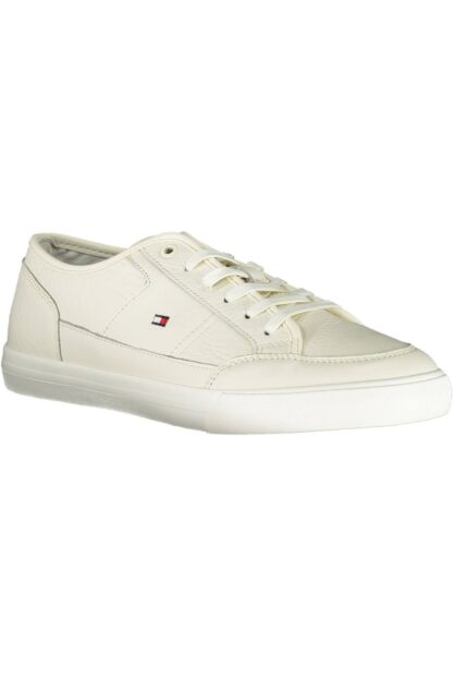 Tommy Hilfiger - Sleek White Synthetic Lace-up Sneakers