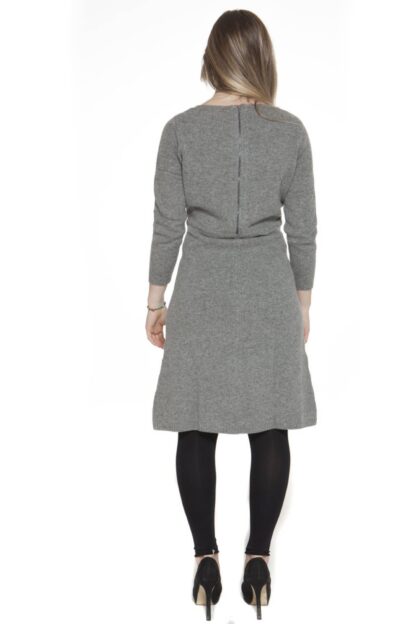 Gant - Chic Gray Wool Short Dress with 3/4 Sleeves