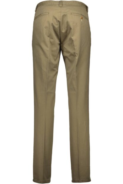 Gant - Beige Cotton Tube Leg Trousers with Logo