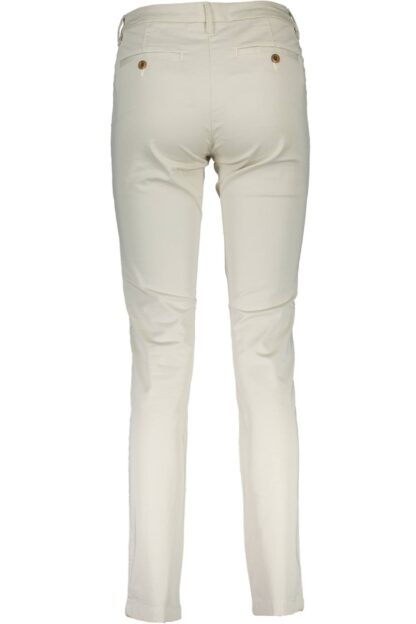 Gant - Chic Beige Cotton Trousers with Logo Detail