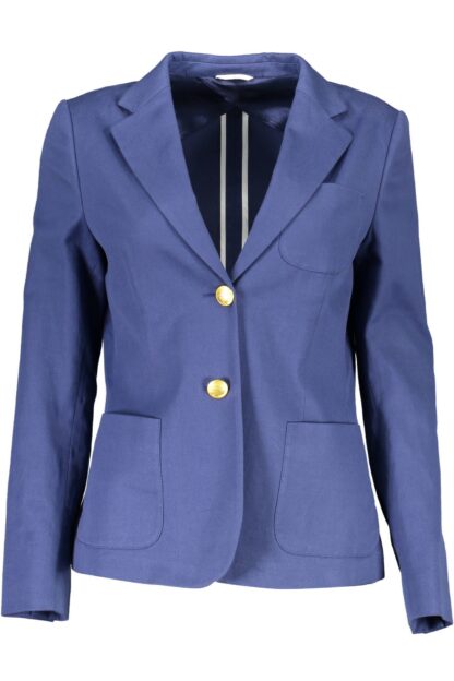 Gant - Chic Classic Blue Cotton Jacket