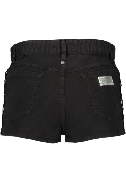 Just Cavalli - Chic Black Cotton Shorts with Logo Detail