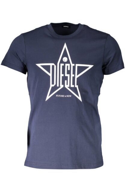 Diesel - Blue Cotton Men T-Shirt