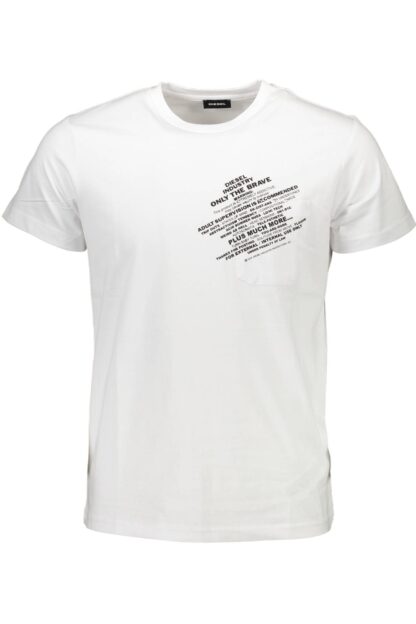 Diesel - White Cotton Men T-Shirt