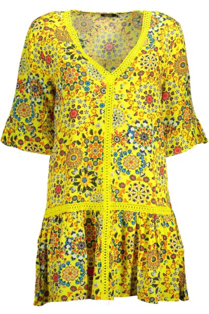 Desigual - Yellow Cotton Women Dress