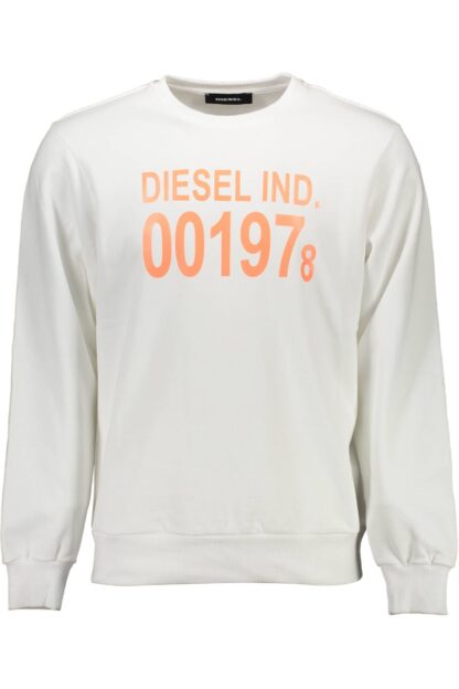 Diesel - White Cotton Men Sweater