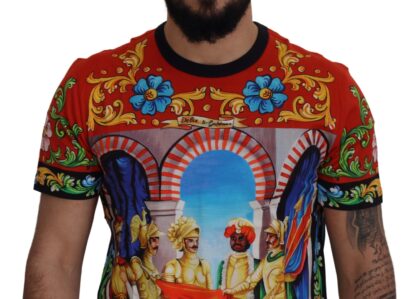 Dolce & Gabbana - Multicolor Majolica Print Crewneck Tee