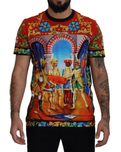 Dolce & Gabbana - Multicolor Majolica Print Crewneck Tee