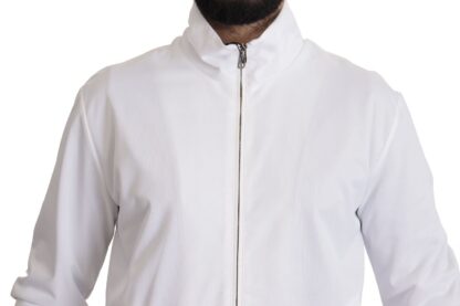 Dolce & Gabbana - Sleek White Zip Sweater for Men