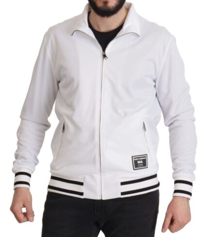 Dolce & Gabbana - Sleek White Zip Sweater for Men