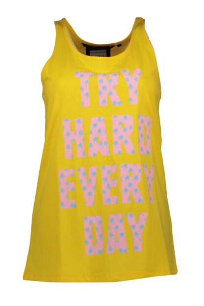 Silvian Heach - Yellow Cotton Women Tank Top