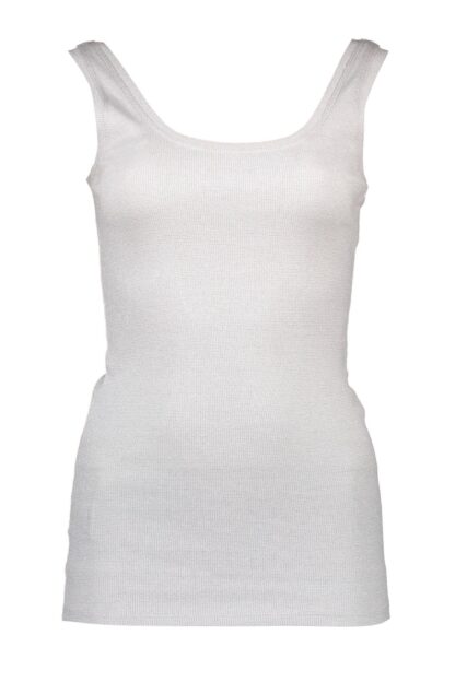 Silvian Heach - White Cotton Women Tank Top