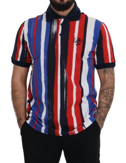 Dolce & Gabbana - Elegant Striped Cotton Polo T-shirt