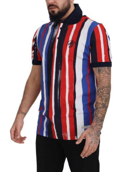 Dolce & Gabbana - Elegant Striped Cotton Polo T-shirt