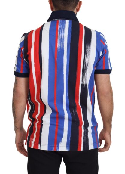 Dolce & Gabbana - Elegant Striped Cotton Polo T-shirt