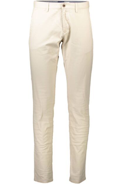 Gant - Beige Cotton Men Trousers