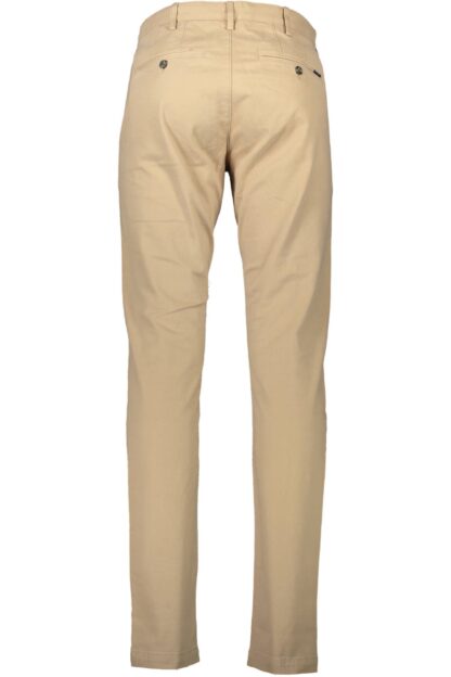 Gant - Beige Cotton Men Slim Trouser