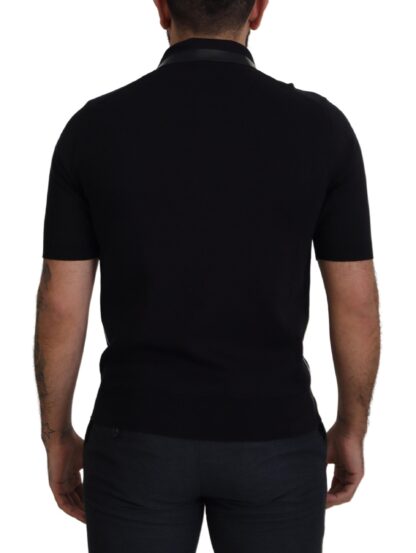 Dolce & Gabbana - Elegant Black Silk Blend Polo T-Shirt