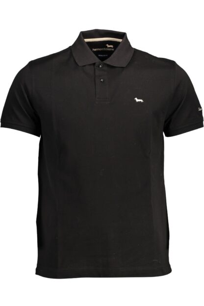 Harmont & Blaine - Black Cotton Men Polo Shirt