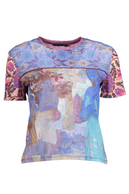 Desigual - Light Blue Polyester Women T-Shirt