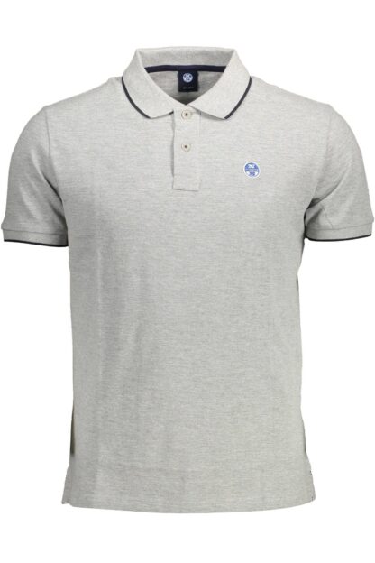 North Sails - Gray Cotton Men Polo Shirt