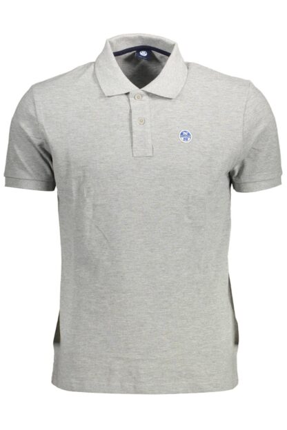 North Sails - Gray Cotton Men Polo Shirt