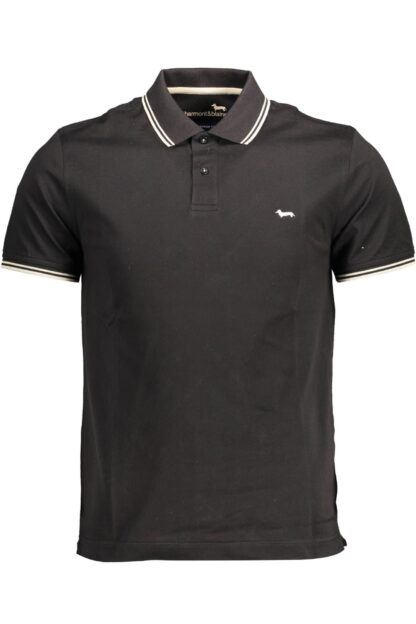 Harmont & Blaine - Black Cotton Men Polo Shirt