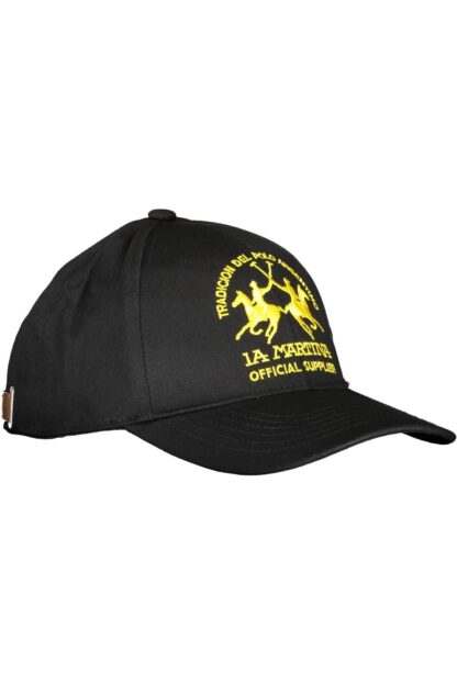 La Martina - Black Cotton Men Cap