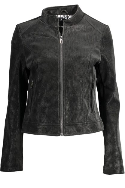 Desigual - Black Polyurethane Women Jacket