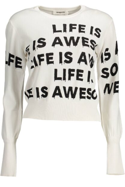 Desigual - White Viscose Women Sweater