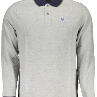 North Sails - Gray Cotton Men Polo Shirt