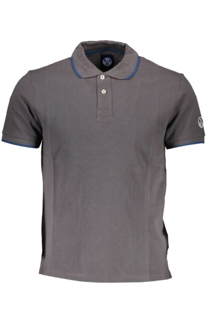 North Sails - Gray Cotton Men Polo Shirt