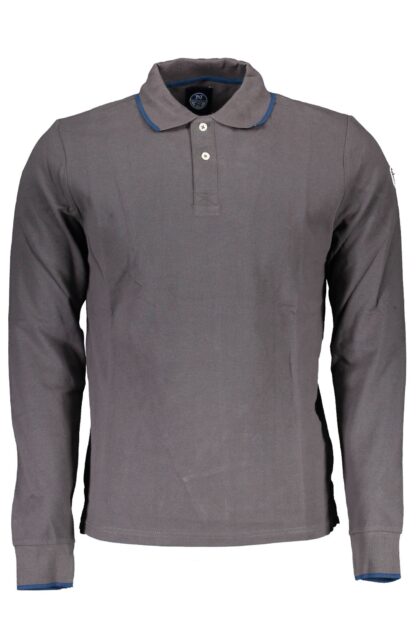 North Sails - Gray Cotton Men Polo Shirt