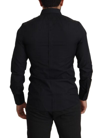 Dolce & Gabbana - Elegant Slim Fit Black Cotton Dress Shirt