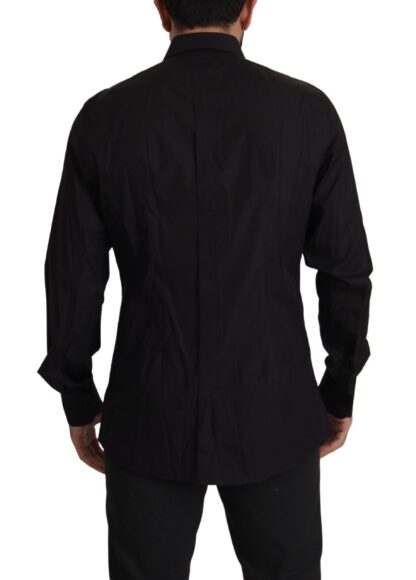 Dolce & Gabbana - Sleek Black Tuxedo Dress Shirt - Slim Fit