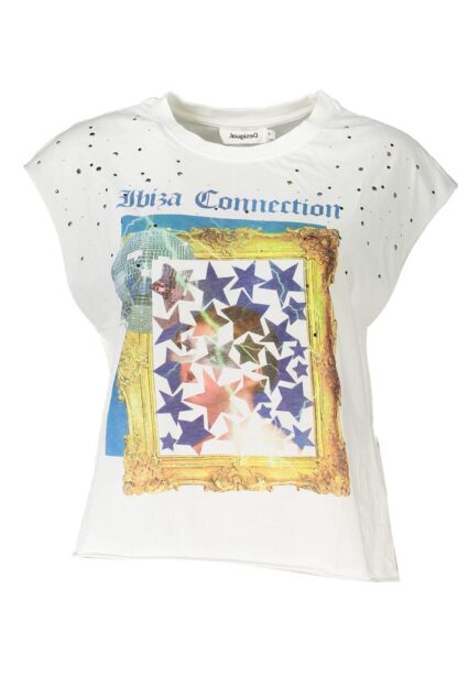 Desigual - White Cotton Women T-Shirt