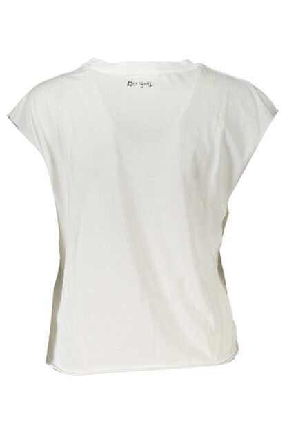 Desigual - White Cotton Women T-Shirt