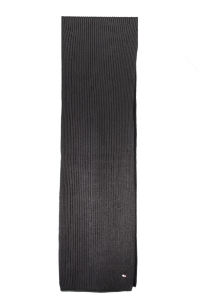 Tommy Hilfiger - Black Cotton Men Scarf