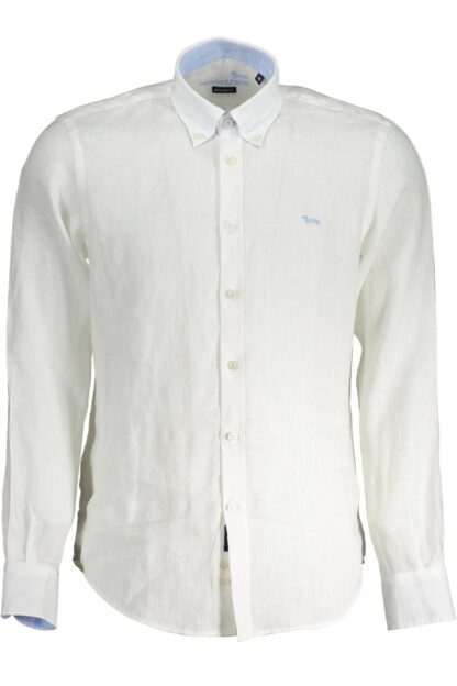 Harmont & Blaine - White Linen Mens Shirt