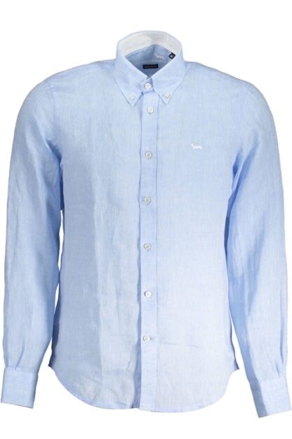 Harmont & Blaine - Light Blue Linen Men Shirt