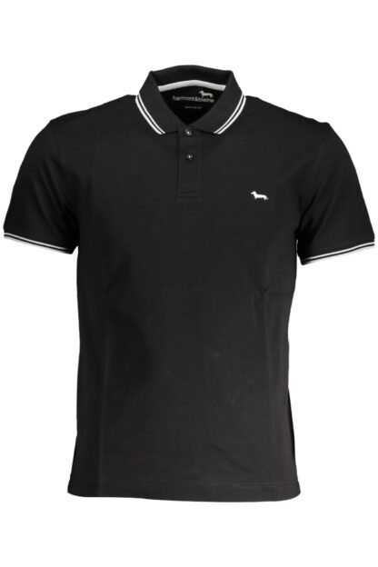 Harmont & Blaine - Black Cotton Men Polo Shirt