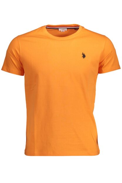 U.S. POLO ASSN. - Orange Cotton Men T-Shirt