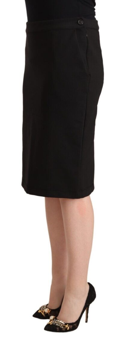 GF Ferre - Chic Black Pencil Skirt Knee Length