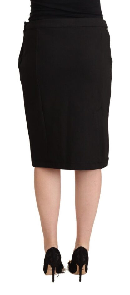 GF Ferre - Chic Black Pencil Skirt Knee Length