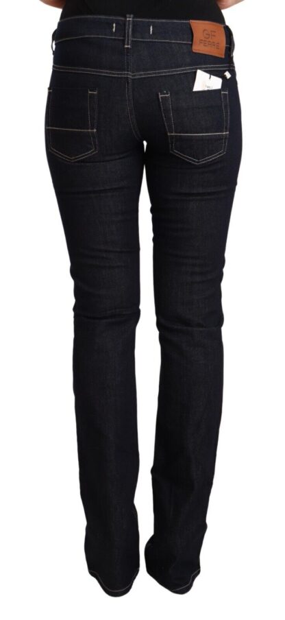 GF Ferre - Chic Low Waist Skinny Jeans in Timeless Black