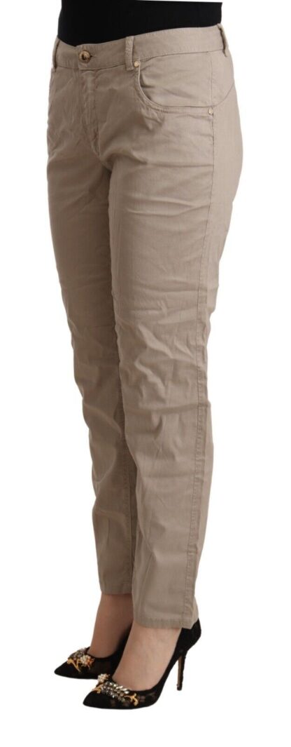 Acht - Beige Mid Waist Tapered Pants