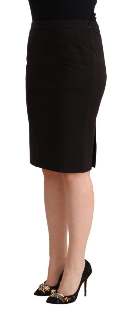 GF Ferre - Sleek Black Pencil Skirt Knee Length